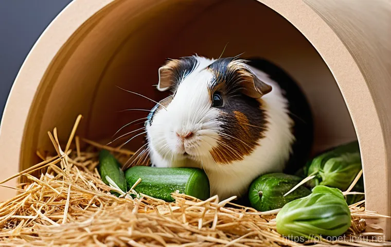 기니피그 분양 시 체크리스트 - 2 square meters, with a solid, soft fleece bedding in pastel blue and green. Several guinea pigs, a ...