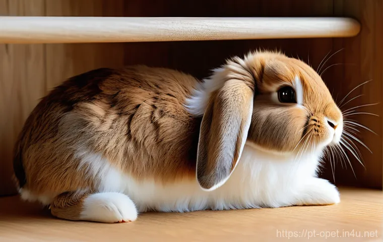 토끼 목욕 방법 - **Prompt 1: "A contented, fluffy rabbit meticulously grooming itself in a pristine, spacious indoor ...