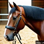 Home 23 말 피부 질환 치료 - A detailed close-up of a horse’s skin showing early signs of dermatological issues such as small red...